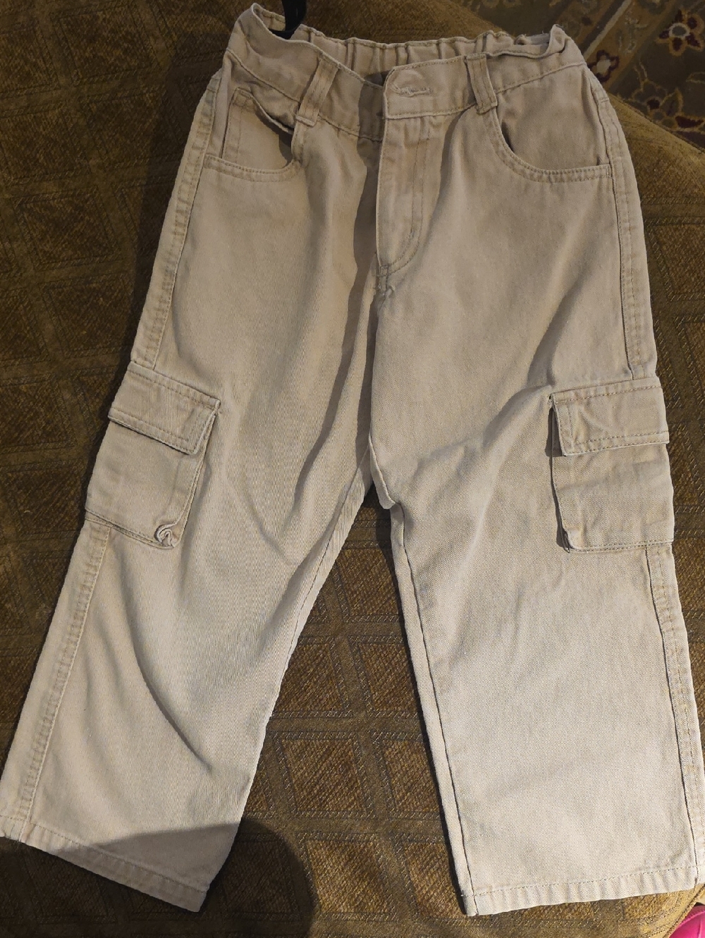 Boys Cargo Pants - Light Beige